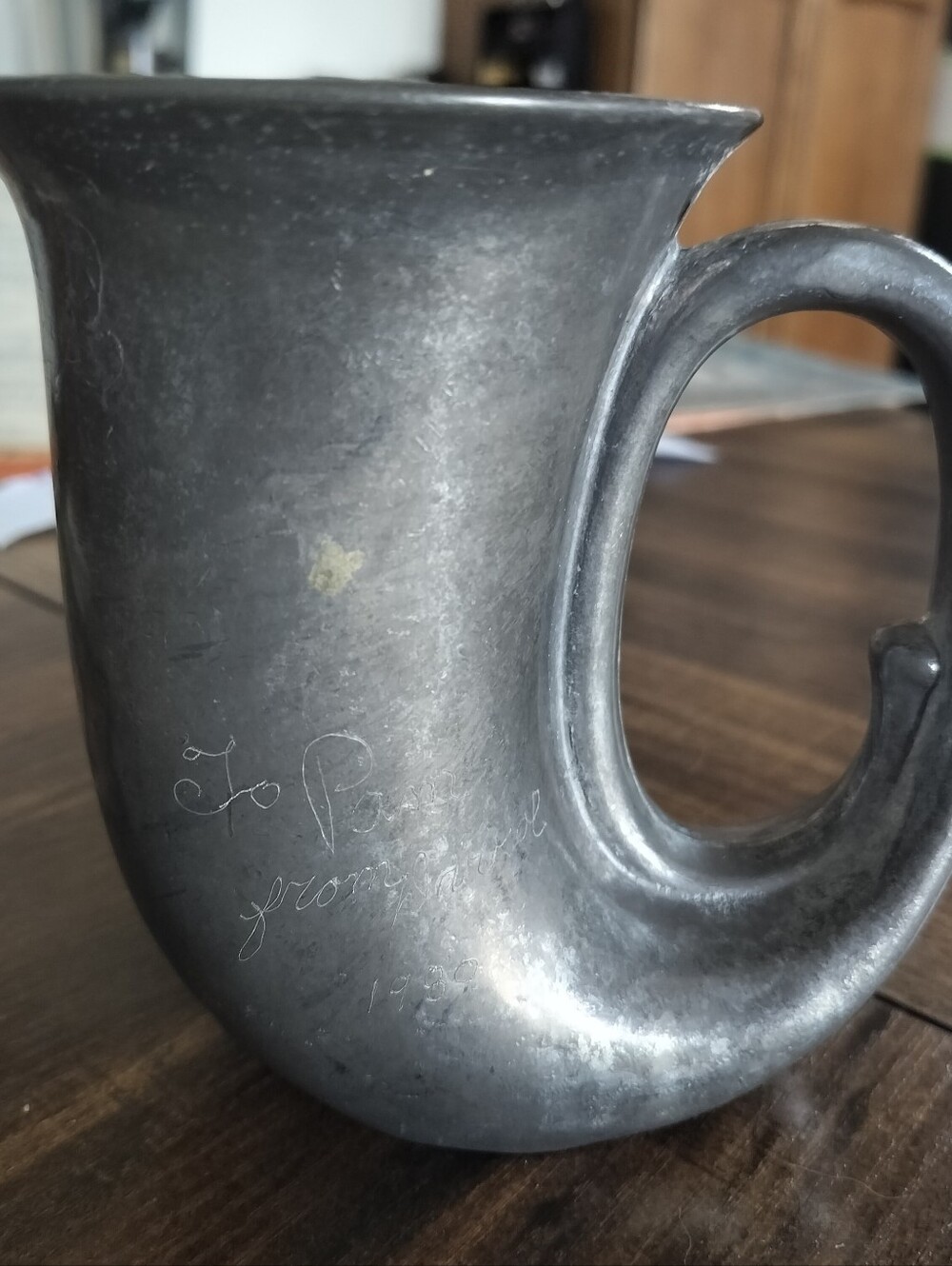 Vintage Pewter Horn Tankard Mug Duratale By Leonard Made In Italy Horn Handle